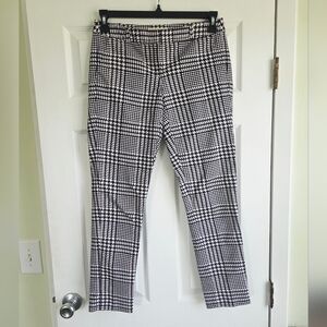 Michael Kors ✨️ Black and White Plaid Cotton Slim Women's Pants Size 4